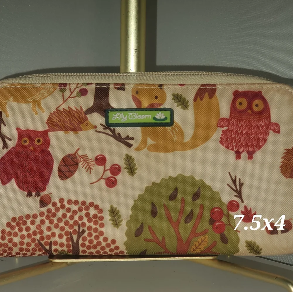 Lily Bloom Beige Woodland Canvas Wallet